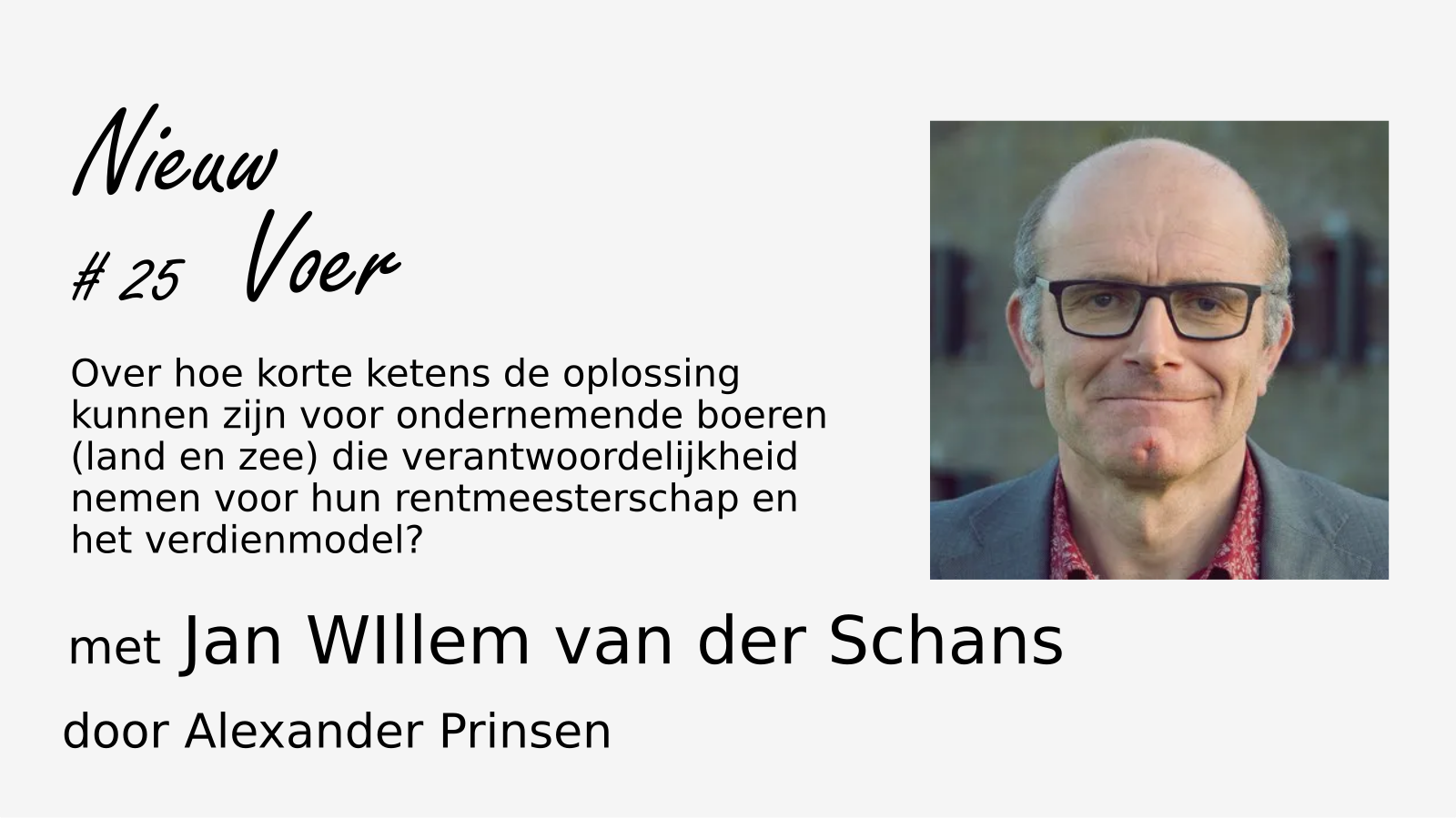 H Van Der Schans Hhk NV#25 Jan Willem van der Schans - Nieuw Voer